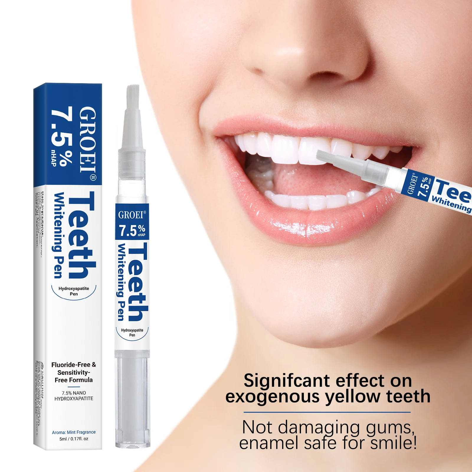 Teeth Whitening Groupon - ปากกาฟอกสีฟันไฮดรอกซีอะพาไทต์ ปากกาเจลขจัดคราบขาวสดใส ดูแลสุขภาพช่องปาก ทำความสะอาด ฟันขาวสดใส ดูแลสุขอนามัยฟัน