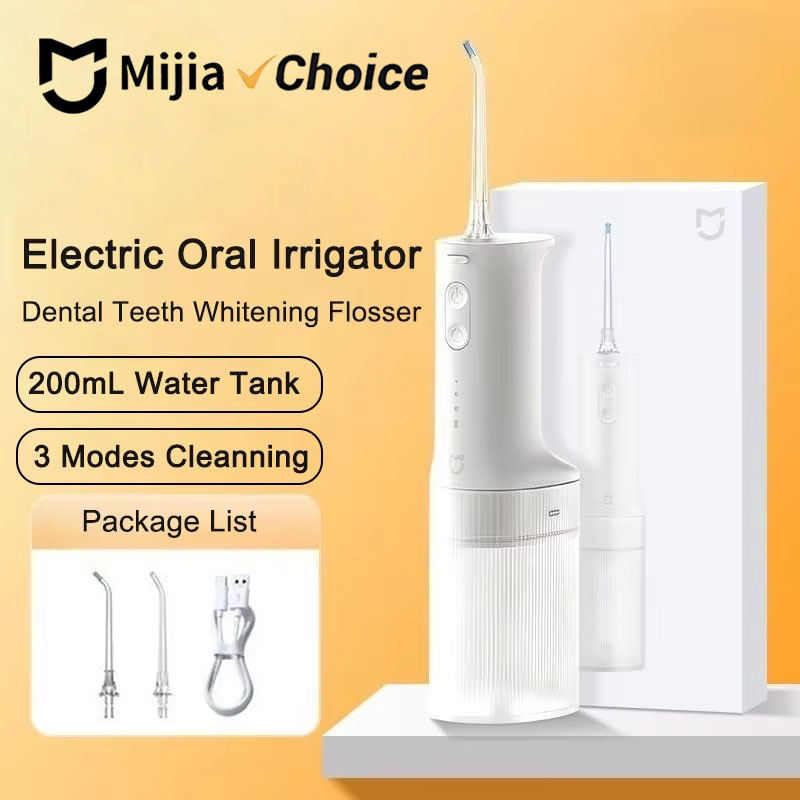Water Flosser Cordless - เครื่องทำความสะอาดช่องปากแบบพกพา Mijia MEO705 สำหรับฟอกสีฟัน ทำความสะอาดฟันด้วยน้ำ พร้อมสายฉีดน้ำสำหรับทำความสะอาดฟัน
