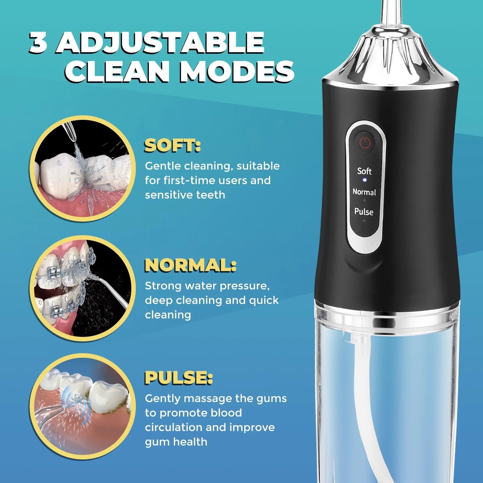 แบบพกพา Irrigator น้ํา Flosser - Water Flosser Cordless บทวิจารณ์และราคา