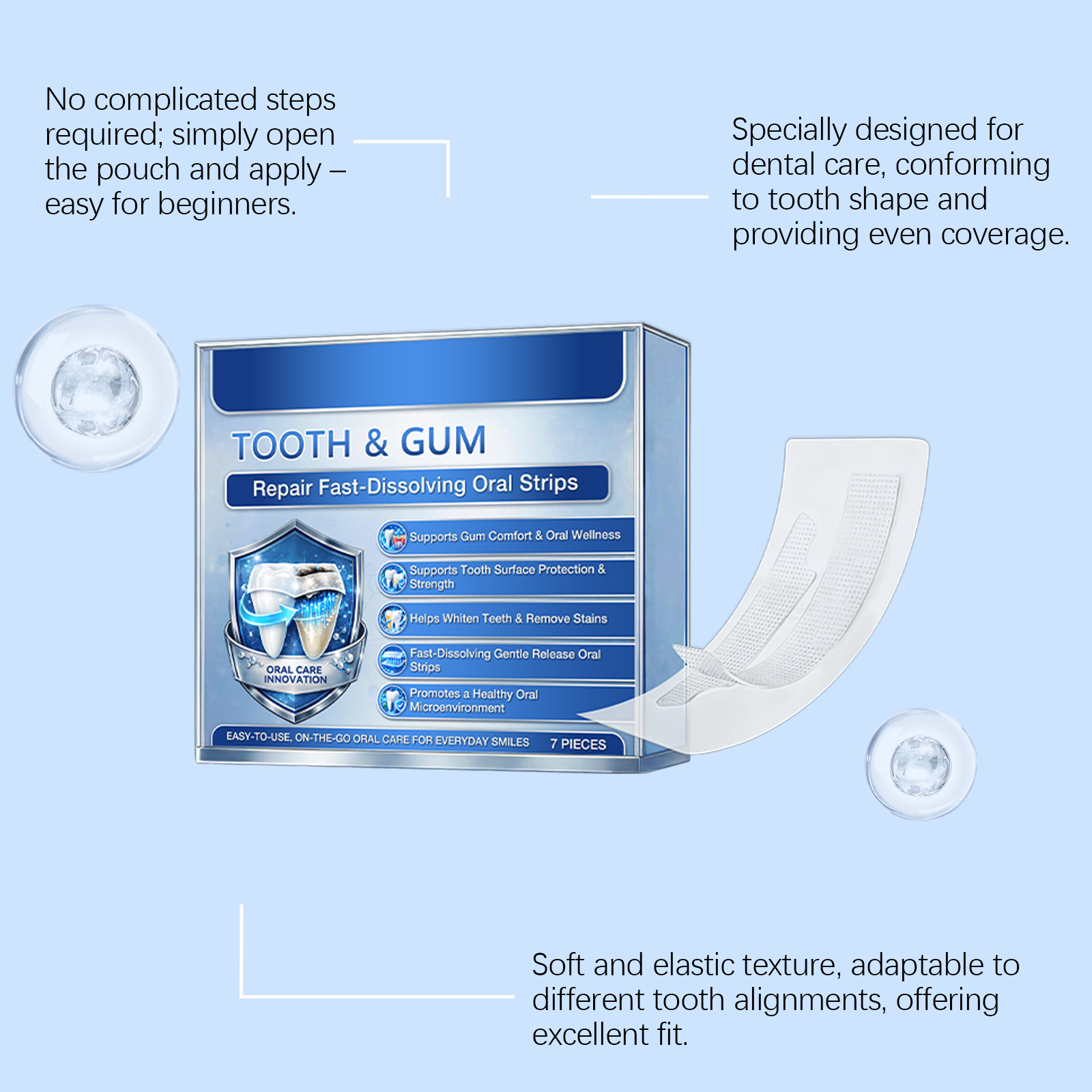 แถบฟอกสีฟันขาวสำหรับใช้ทุกวัน  - Teeth Whitening Effects บทวิจารณ์และราคา