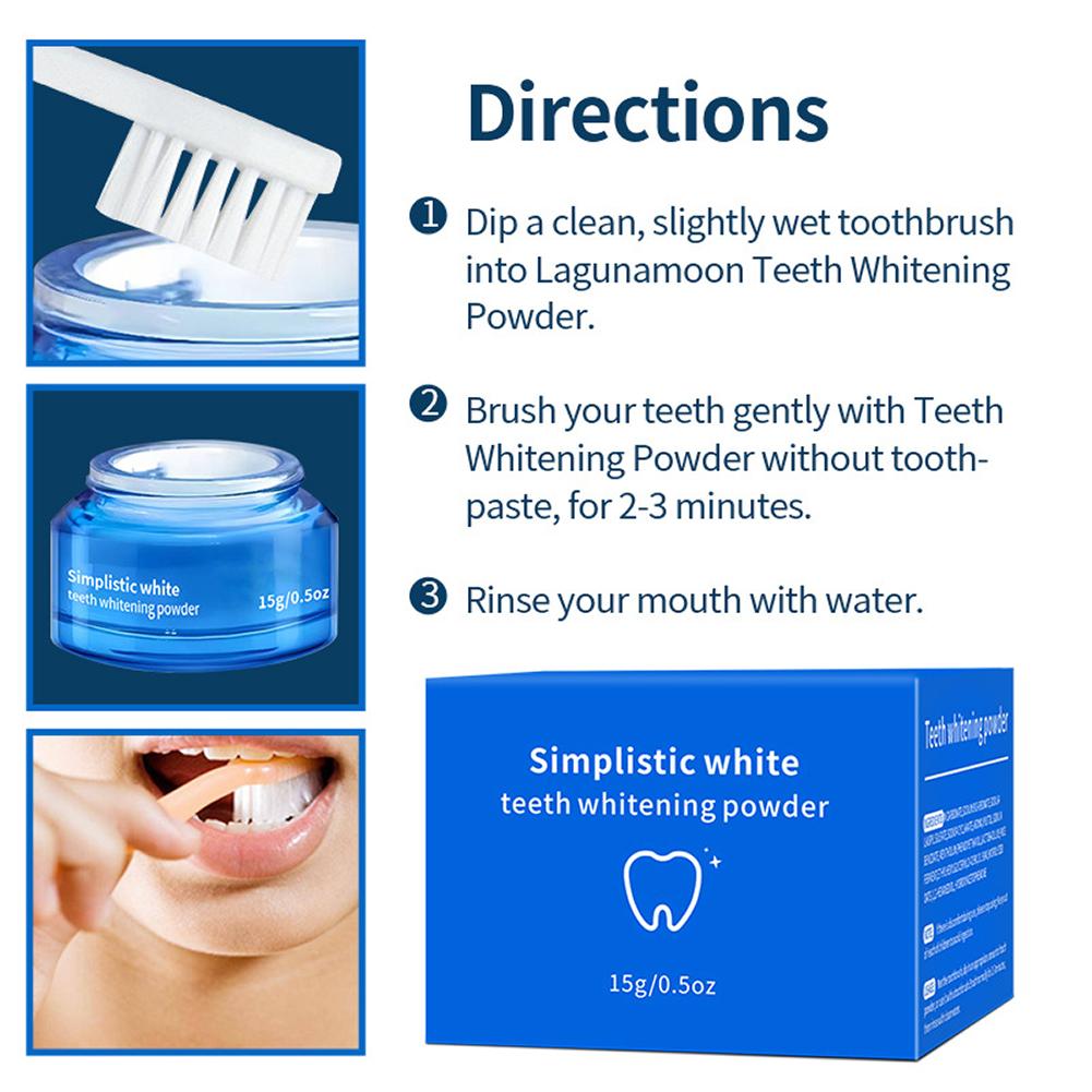 ผงฟอกฟันขาว 15 กรัม ผลิตภัณฑ์ด - Teeth Whitening Zimba บทวิจารณ์และราคา