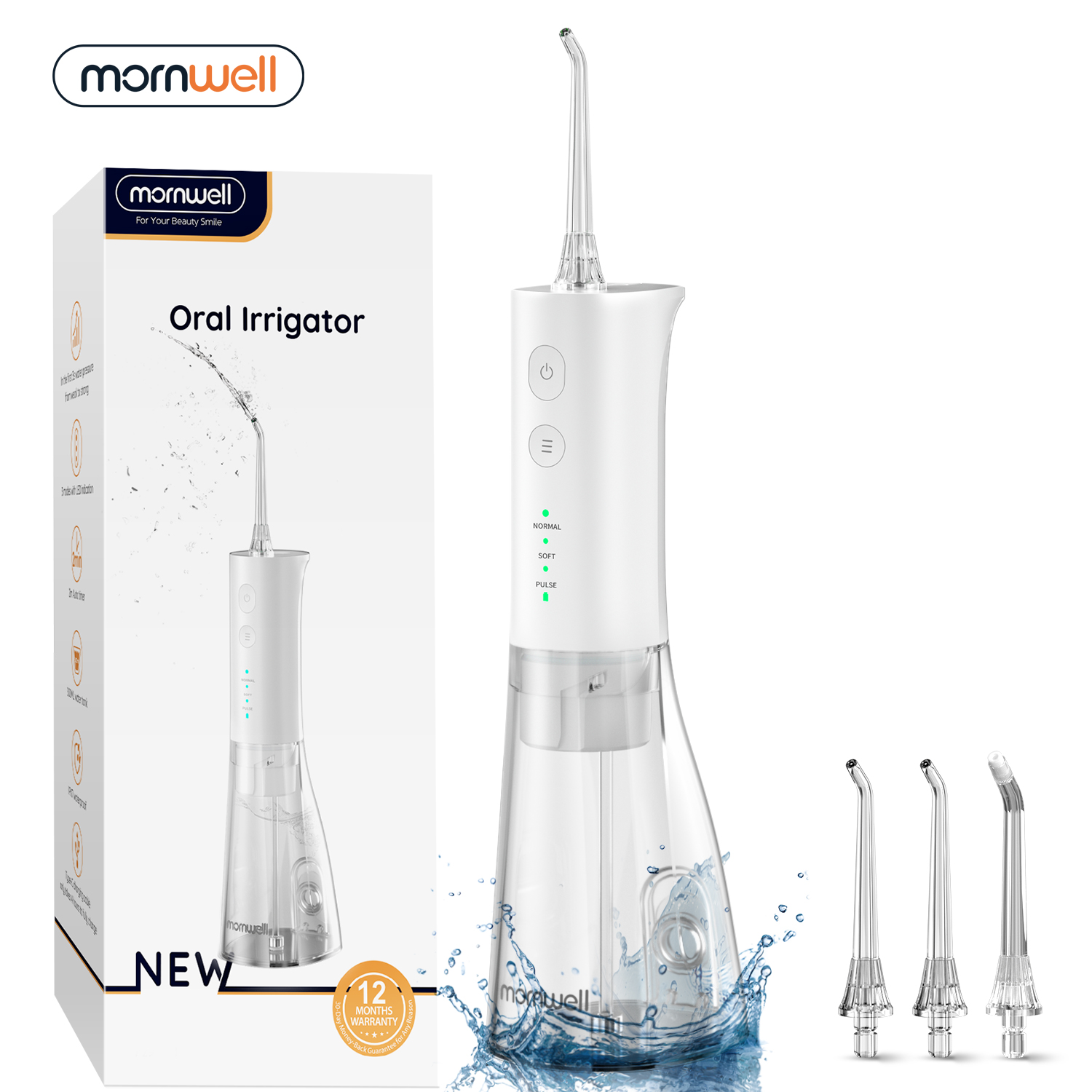 เครื่องทำความสะอาดช่องปากแบบพก - Water Flosser Cordless บทวิจารณ์และราคา