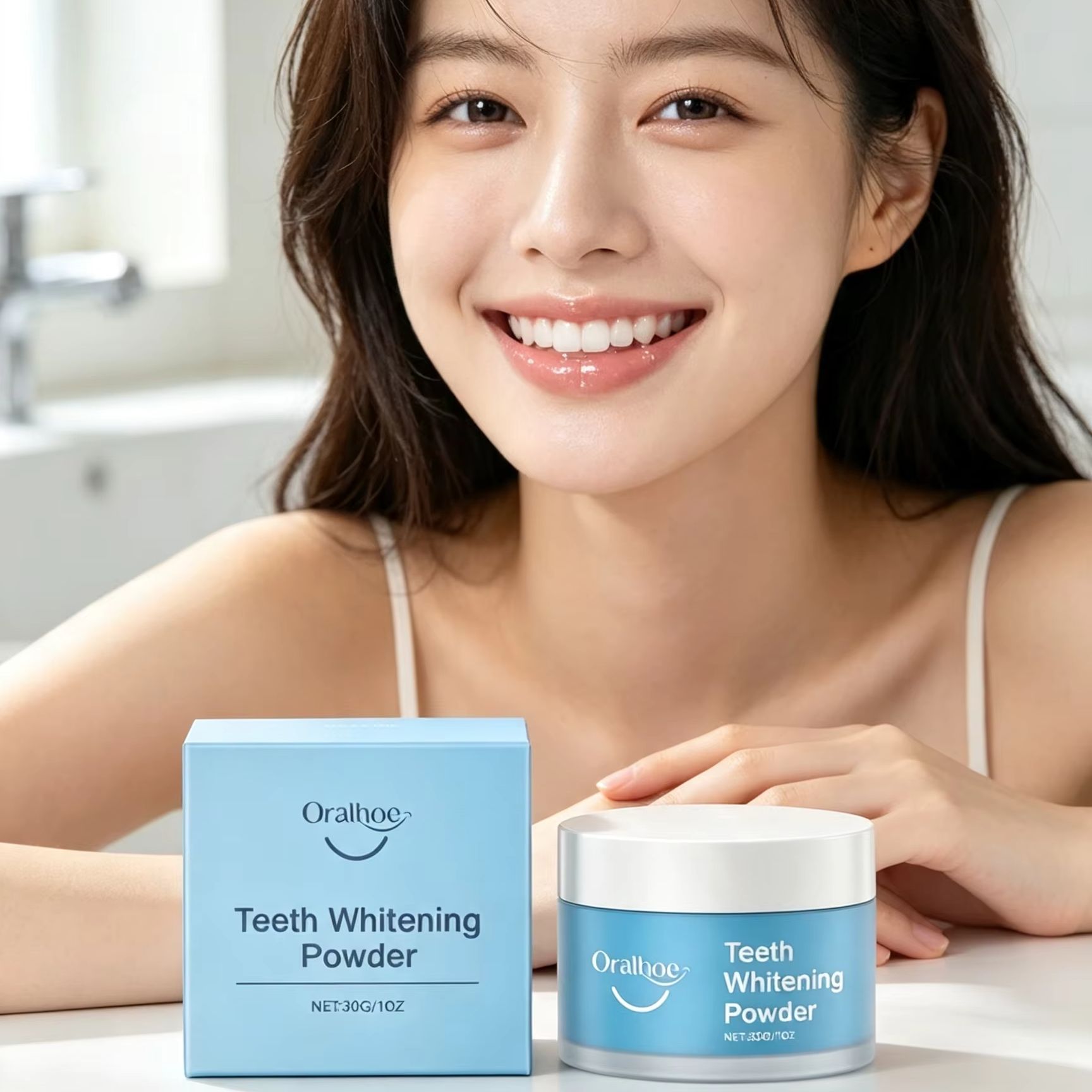 ผงแปรงฟัน Oralhoe สำหรับขจัดคร - Teeth Whitening Zimba บทวิจารณ์และราคา