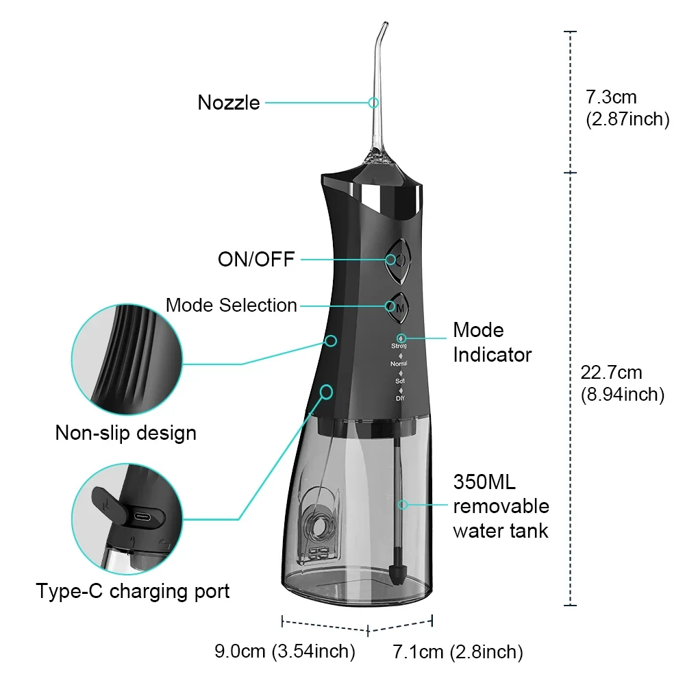 เครื่องล้างช่องปากแบบพกพา ชาร์ - Water Flosser Cordless บทวิจารณ์และราคา